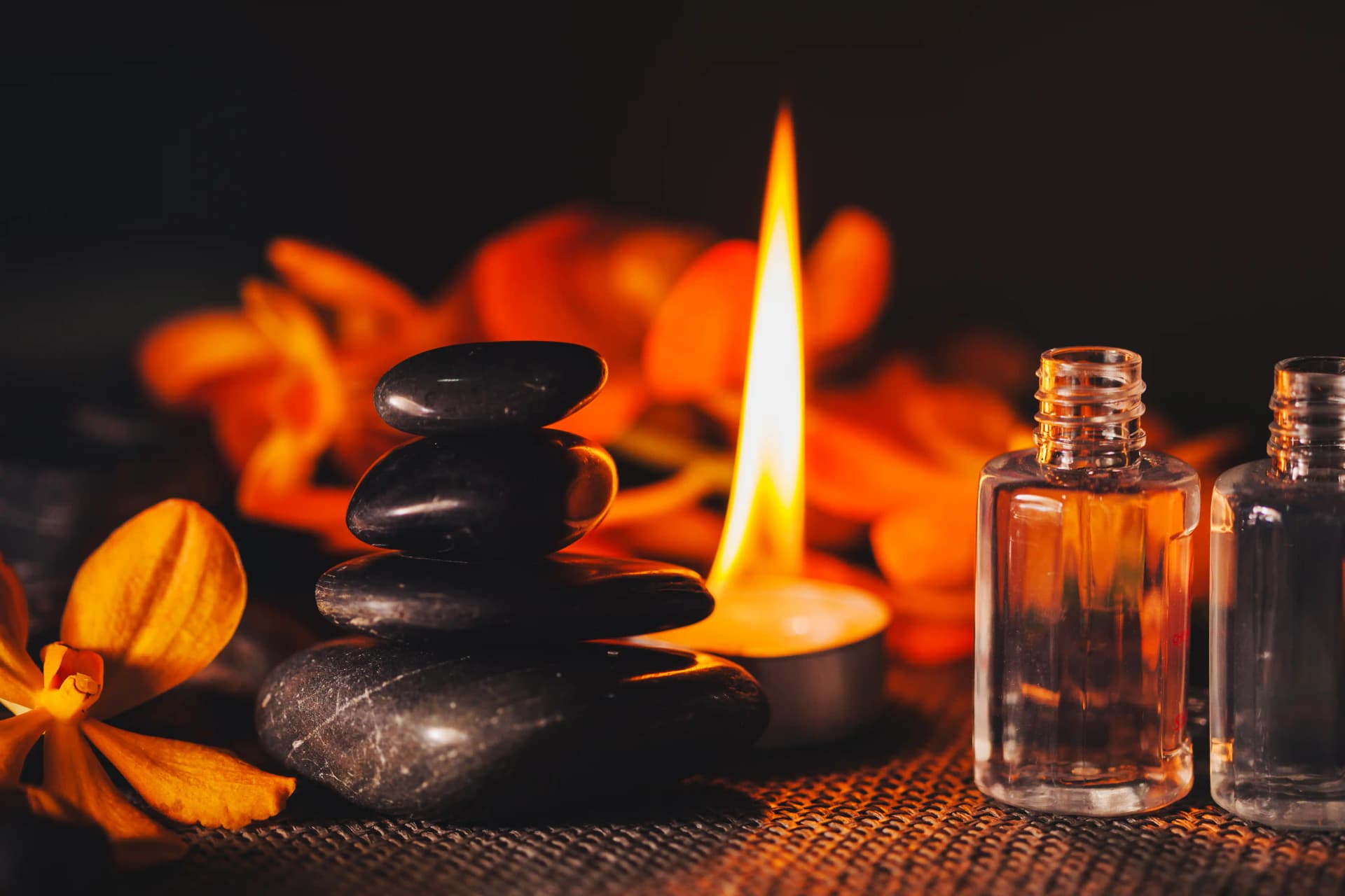 Aromatherapy massage in progress
